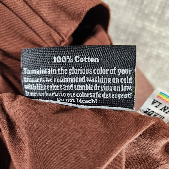 Big Bud Press Trousers Shorts Work 100% Cotton Womens L Burgundy Pleated - Picture 13 of 13